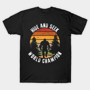 Retro Bigfoot Hide & Seek World Champion T-Shirt